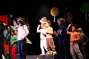 Students in kindergarten through third grade performed This Old Gingerbread House.