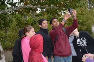 Students and educators gathered at the Hudson River’s shores to advance a statewide estuary study. (Photo courtesy of HHLT)
