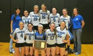 The girls' volleyball team won their 11th straight Class D Section 1 Championship.