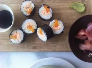 salmon sushi