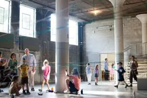 ConnectingâvisitorsâwithâtheâspaceâatâaâDia:âBeaconâArtsâEducationâprogram. (Photo by Meredith Heuer)