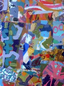 Grey Zein's mixed media "Hoopla"