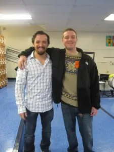 Think Different Diplomat Travis Sauerbrey, right, with Eye to Eye agent Josh Landay Photo courtesy of the Hammond family
