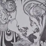 "The Face" Sharpie drawing by Juliet Kemmerer of Ketcham High School
