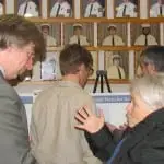 Cold Spring resident Karn Dunn speaks with consultant Stefan Yarabek after the Dockside presentation. Photo by M. Turton