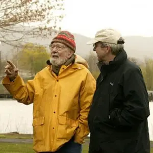 Pete Seeger with Scenic Hudson President Ned Sullivan at a Scenic Hudson community event.