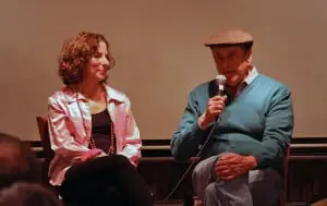 Cindy Kleine and husband, Andre Gregory, at a Beacon Film Society screening of Kleine's documentary, "Before and After Dinner" (Photo by David Majzlin)