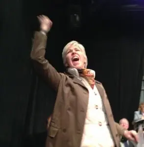 JulieâHeckert,âperformingâtheâroleâofâRepresentativeâJohnâDickinson,âinârehearsalâforâ1776.â