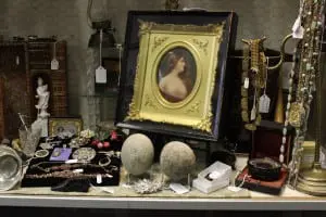 A selection from one of Jack Goldstein's cases at Bijou Galleries, Cold Spring