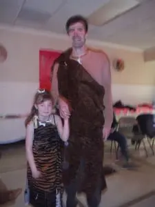 Elaine Llewellyn and her dad, Dave Llewellyn, won the costume contest.