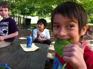 Veggie consumption with a smile courtesy of Hudson Valley Seed (Photo by Ava Bynum)