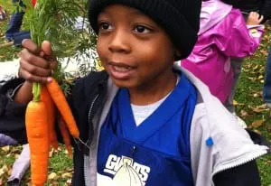 A young participant in a Hudson Valley Seed program (Photo by Ellie Lobovits)