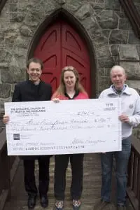 Fr. Shane Scott-Hamblin, Andrea Bach and Gordon Stewart (Photo by K.E. Foley)