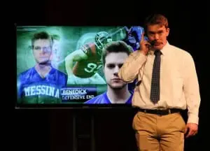 Standing – on phone: Scott Watson; on screen: Steve Bauder