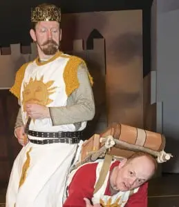 David J. Ringwood (King Arthur) and Michael Britt (Patsy)