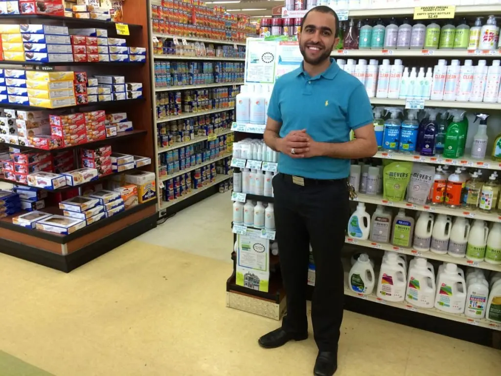 Key Food store manager Zayed "Junior" Dabashi (photo by S. Hixson)