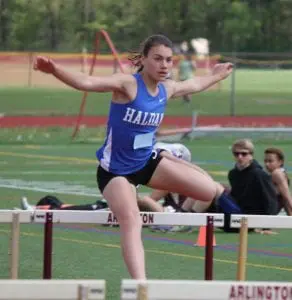 Haldane's Abbey Stowell won the pentathlon event at the Northern Counties Track and Field Championships May 17. (Photo courtesy Theresa Stowell)