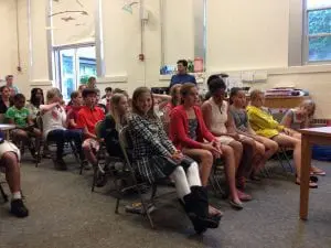 At the Garrison Board of Education meeting on June 4, awards were presented to 31 fourth through eighth graders for their musical accomplishments at the New York State School Music Association Solo Festival and the All County program. (Photo by P. Doan)