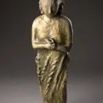 Wood-fired clay sculptural figure by Ada Pilar Cruz