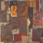 "Rust & Red" 2014, Mixed Media and Acrylics, 30" x 30" by Barbara Smith Gioia