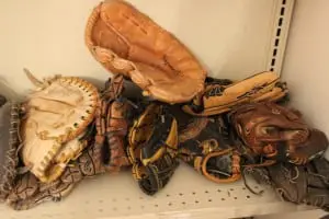 Take your pick of gloves and mitts at the Athletic Swap Room. 