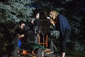 Erstwhile director and crew at work
