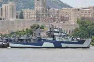 The USS Slater sails past the U.S. Military Academy at West Point on June 30. Photo by M. Turton