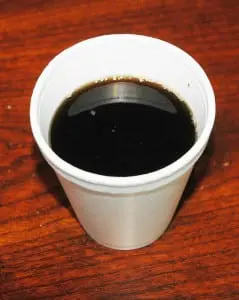The familiar foam coffee cup could vanish from county facilities. 