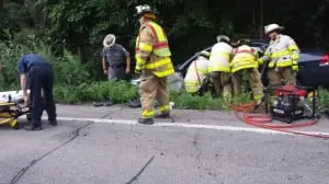 A driver was extracted using the Jaws of Life. Photo courtesy of Joseph Mercurio