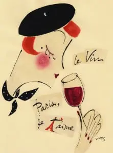 "Le Vin — Paris je t'aime" by Sharon Watts