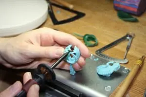 Working with the wax, just one of the stages in the creation of a ring.  (Photo by A. Rooney)