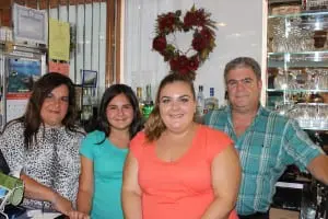 The Petsas family, from left, Tonia, Nikoletta, Maria and Petros, half of the Yankee Clipper's ownership (the other half was enjoying a vacation in Greece). (Photo by A. Rooney)
