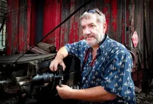 Portrait of John Fasulo, 2010, at Steamtown National Park in Pennsylvania, by Gary Miller
