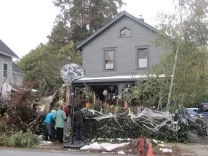 One of the many homes on Parrott Street, decorated for Halloween, shown in a 2011 photo.