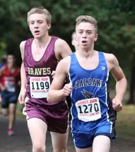 Brian Haines competes at the Grout Invitational Meet on Oct. 4 in Schenectady. (Photo by Michael Haines)