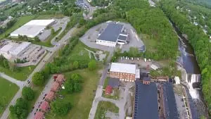 Aerial view of most of the Lofts at Beacon site, taken from a drone (Image courtesy of Aryeh Siegel)