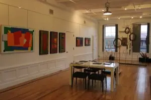 The Lofts at Beacon Gallery, with artwork from the just-closed exhibit "40 Years Later" (Photo by A. Rooney)