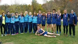 Varsity cross-country wins class D sectionals to advance to states.  (Photo courtesy of Tom Locascio)