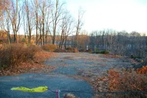 To dispose of collected leaves, Cold Spring uses an empty lot at the end of Benedict Road.