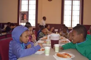 As is the case each year, kids got to have lunch before the adults. 