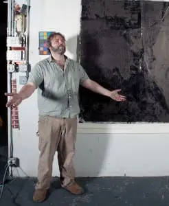 Rob Swainston in his studio