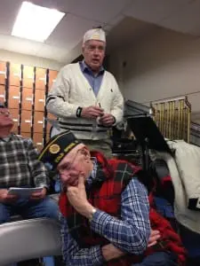 A veteran who asks the board a question about widowed spouses' eligibility for the tax exemption. 
