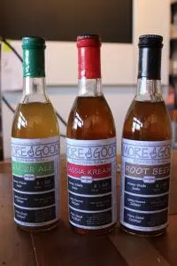 The More Good line of Soda Syrups: Ginger Ale, Cassia Kreme and Root Beer.