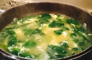 Simmering soup