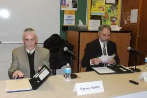 Mayoral candidates Molloy and Merandy.