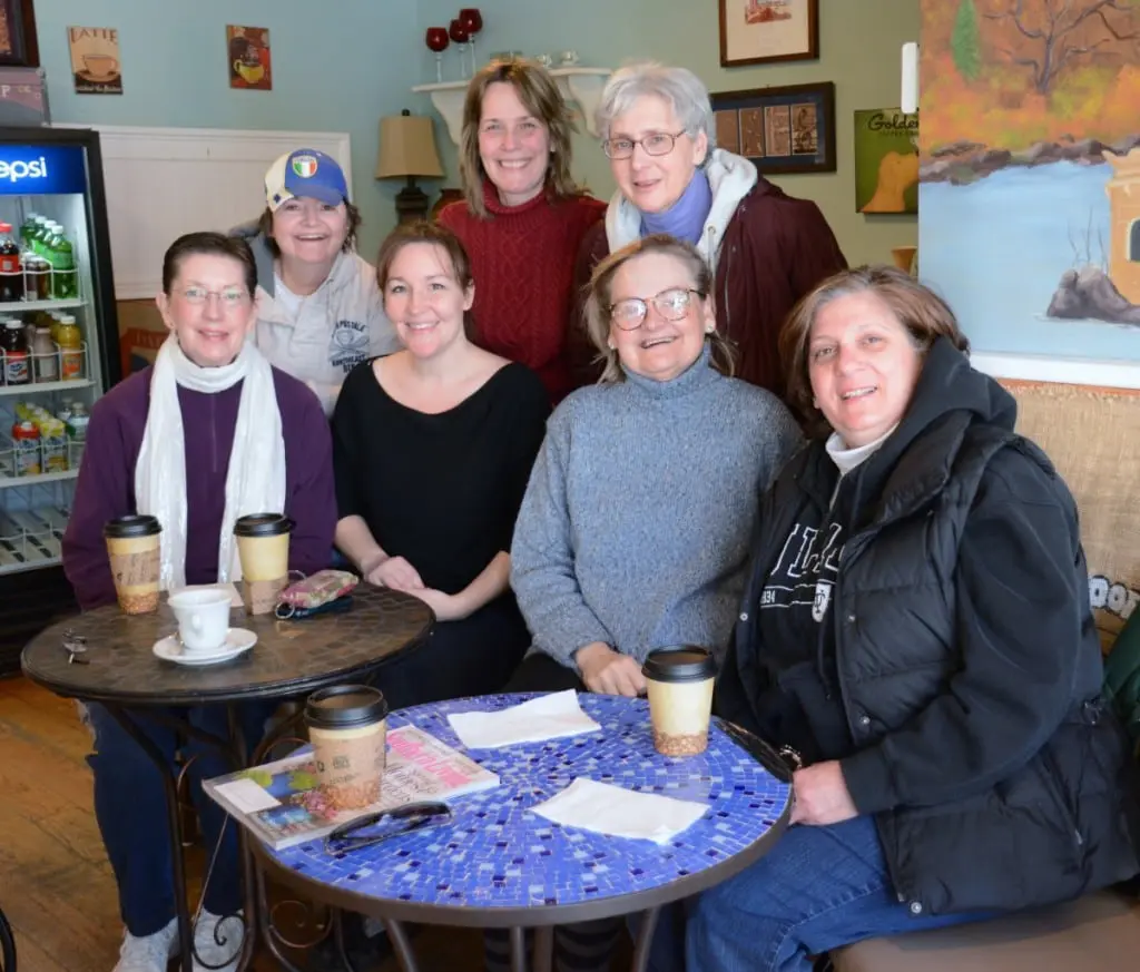 ParishionersâofâOurâLadyâofâLorettoâCatholicâChurchâconveneâafterâweekdayâMassâtoâdiscussâEaster.âLowerârow,âfromâleft:âMaryâMarion,âJenniferâHackney,âEllenâMcNelly,âEvaâLeonard;âtopârow,âfromâleft:âEllenâEgerter,âFranâPergamo,âFranâMurphy