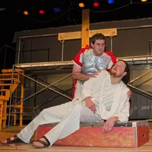 Stephen J. Tirch III as Pontius Pilate and Matt Rowe as Jesus of Nazareth
