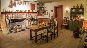 The reconstructed 1808 kitchen at Boscobel