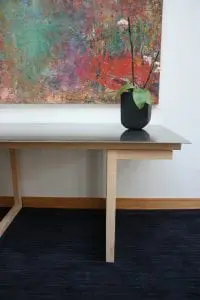 Ptacek Homes' stainless table