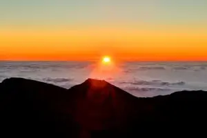 "Sunrise at Mt. Haleakala," a photograph by Phil Haber